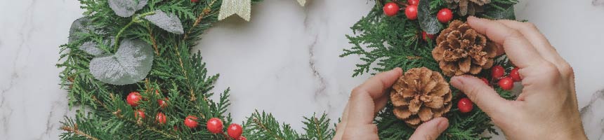 クリスマスリースの作り方 クリスマスリースの作り方