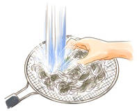 すばやく流水で洗う