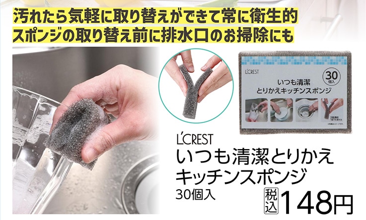 ＬＣ　いつも清潔　とりかえキッチンスポンジ※　　　