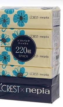 ＬＣ　ソフトパックティッシュ　２２０組×５Ｐ　　　