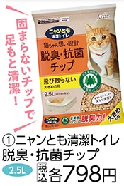ニャンとも清潔トイレ　脱臭・抗菌チップ　大きめの粒