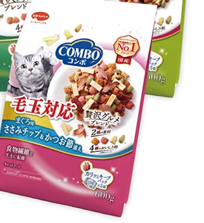 コンボキャット毛玉対応　　まぐろ味・ささみ６００ｇ