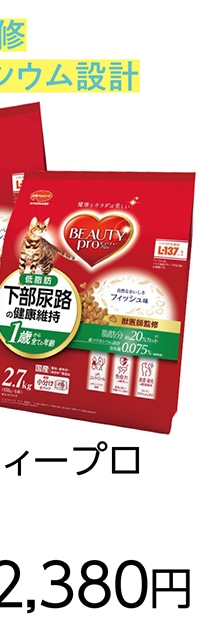 ビューティープロキャット　下部尿路低脂肪２．７ｋｇ
