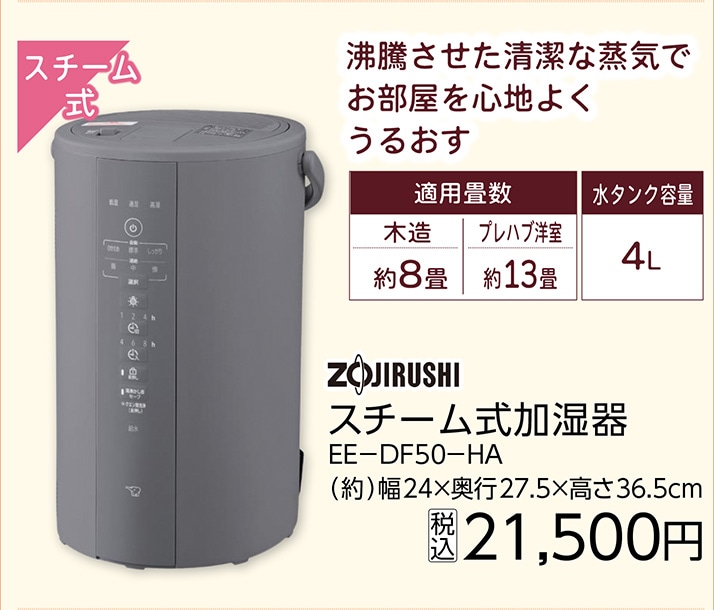 象印　スチーム式加湿器　ＥＥ－ＤＦ５０－ＨＡ　　　