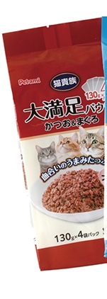 猫貴族　大満足パウチ　１３０ｇ４Ｐ　プレーン　　　