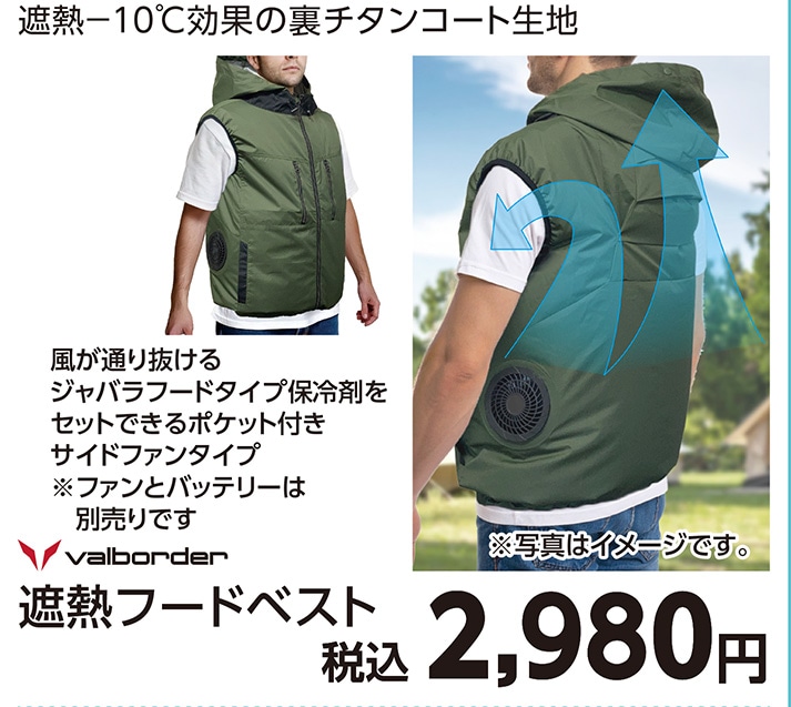 ＶＢＤ　遮熱フードベスト　グレー　Ｓ　Ｋ２６　　　