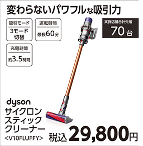 サイクロンスティッククリーナーＶ１０ＦＬＵＦＦＹ　