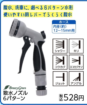 ＢＧ散水ノズル　６パタ－ン　　　　　　　　　　　　