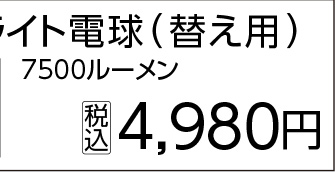 ＢＴ防雨型５枚羽ＬＥＤライト電球７５００ＬＭ　　　