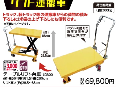 テーブルリフト 300kg