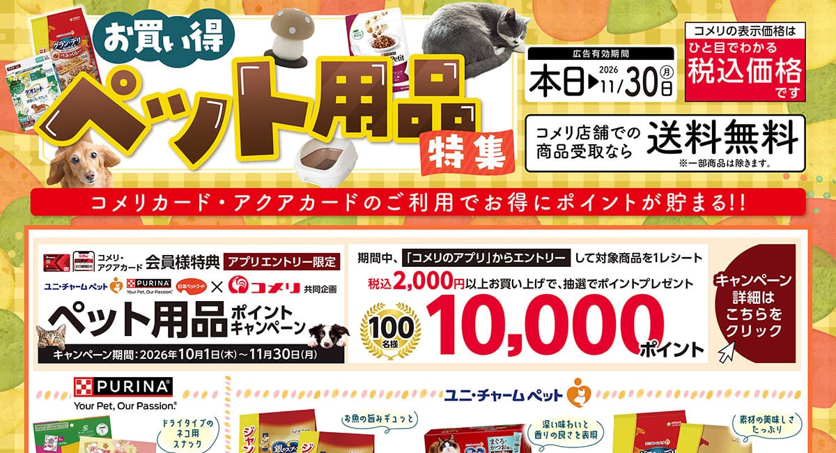 お買い得ペット用品特集