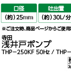 ５０ＨＺ　寺田浅井戸ポンプＴＨＰ－２５０ＫＦ