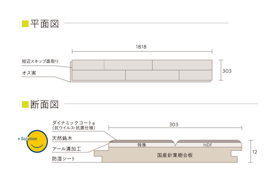 平面図と断面図