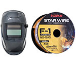 自動遮光溶接面（QS-200）・溶接ワイヤ（PF-05）付き