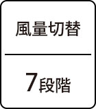 風量切替：7段階