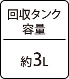 回収タンク容量：約3L