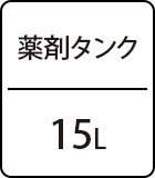 薬剤タンク：15L