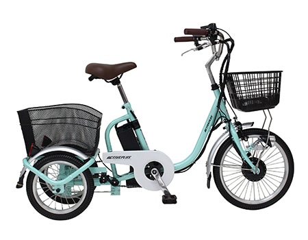 ACTIVEPLUS　ノーパンク　ロータイプ電動アシスト三輪自転車