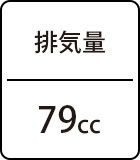 排気量：79cc