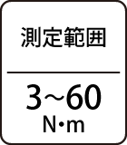 測定範囲：3～60N・m