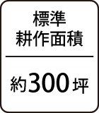 標準耕作面積：約300坪