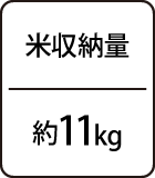 米収納量：約11kg