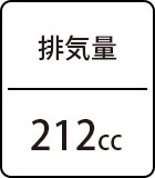 排気量：212cc