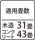 適用畳数：木造31畳・コンクリート43畳