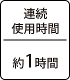 連続使用時間：約1時間