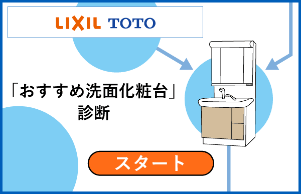 おすすめ洗面化粧台フローチャート