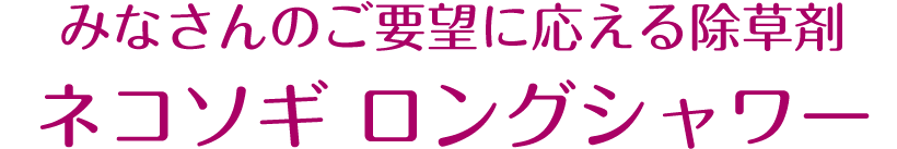 みなさんのご要望に応える除草剤 ネコソギ ロングシャワー