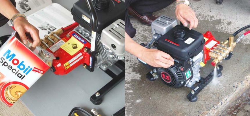 エンジン式高圧洗浄機の使い方｜ホームセンター｜HowTo情報