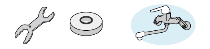 壁付き混合栓の取換え方法