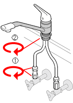 (1)給水管をはずす