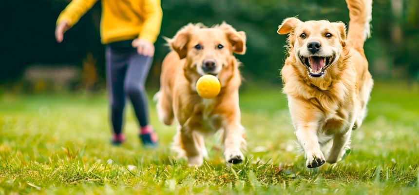 ワンちゃんと遊ぼう！