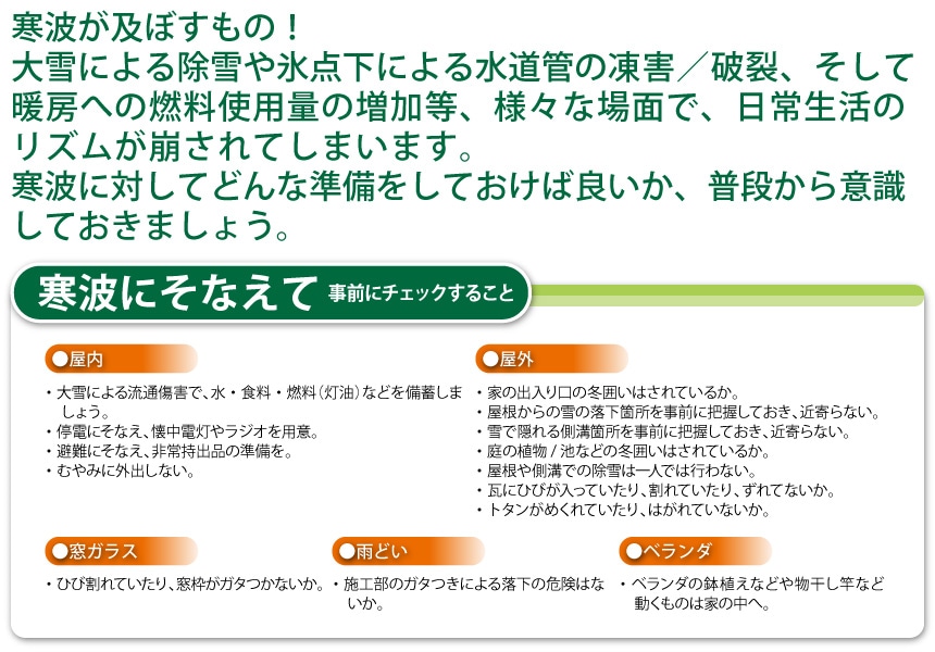 寒波が及ぼすもの