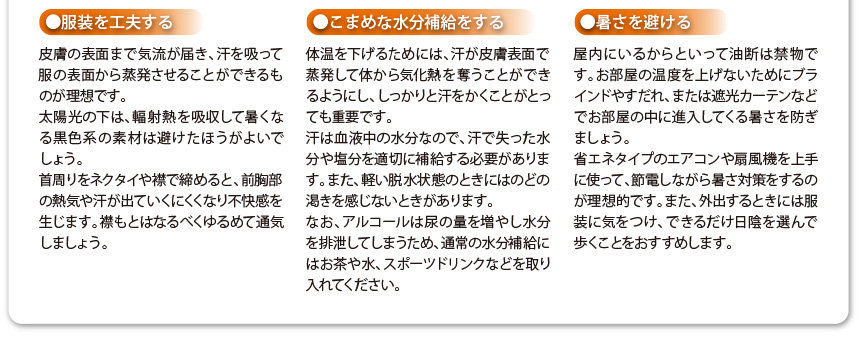 猛暑にそなえて