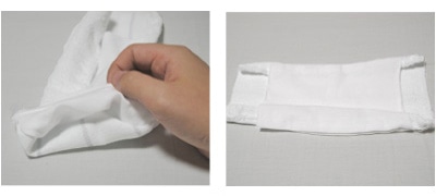 〇 生地を裏返す