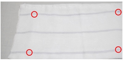 〇 プリーツに印をつける