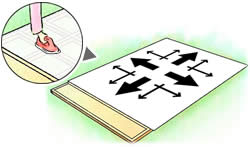 桟全体にアイロンをあてる