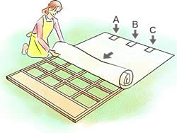 貼る位置を決める