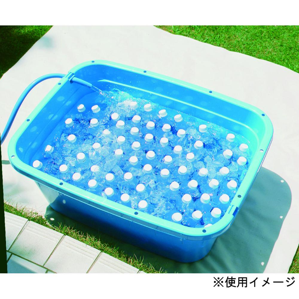 トンボ　角型タライジャンボ　８０L　水栓付　ブルー