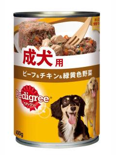 マース　ぺディグリー　成犬用　ビーフ＆チキン＆野菜　４００ｇ