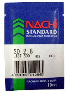 ナチ　鉄工用ストレートドリル１０本入ＳＤ　２．８ｍｍ