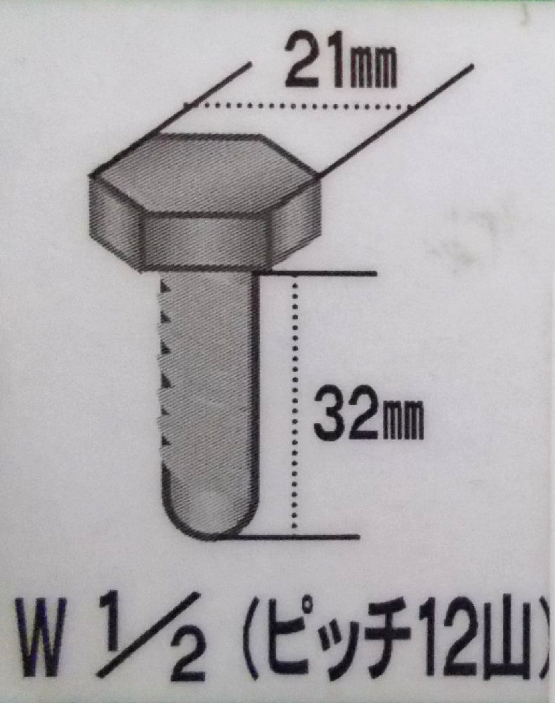 六角小ネジ　ユニクロバラ　１／２×３２