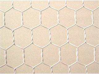 ビニール亀甲網　２０×１６　９１ｃｍ巾　白