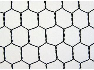 ビニール亀甲網 20×16 91cm巾 黒