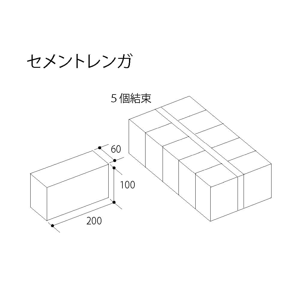 セメントレンガ　２００×１００×６０ｍｍ　九州・山口・北陸（新潟除く）・関西（兵庫除く）・静岡（西部、中部）