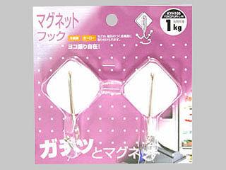 WAKI マグネットフック 横 L ホワイト KYH105