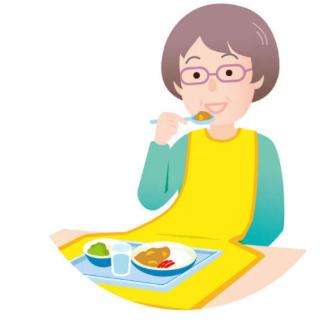 ハビナース　テーブルからすべらない食事エプロン　ひまわり柄